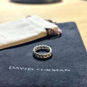 David Yurman Belmont Curb Link sterling silver ring, size 5.5